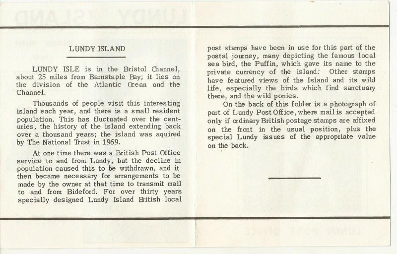 Lundy Puffin & Post Office