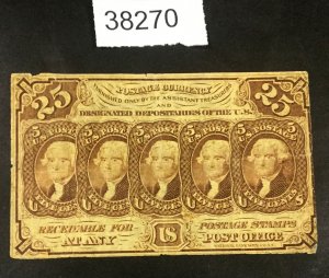 MOMEN: US STAMPS #PC15 POSTAGE CURRENCY LOT #38270
