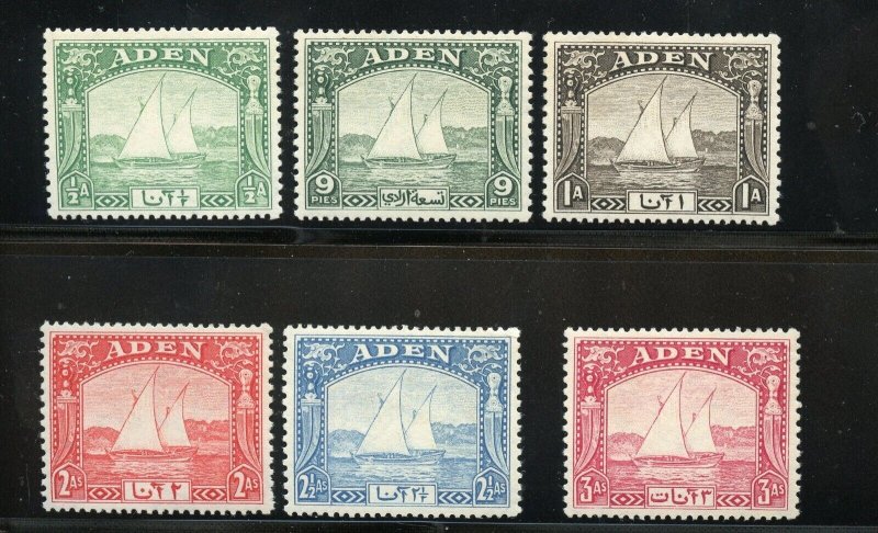 ADEN 1937 DHOW  SET COMPLETE  SCOTT #1/12  SG#1/12 MINT NEVER HINGED PRISTINE 