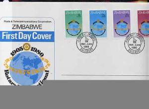 Zimbabwe 1980 75th Anniversary of Rotary International se...