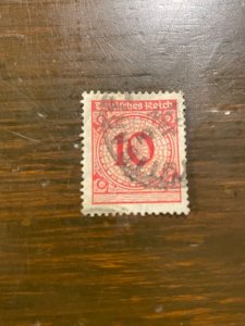 Germany SC 325 Used 10pf (Carmine) Large Number (2) VF/XF