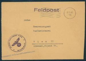 3rd Reich Abwehr Counterintelligence Feldpost Cover GGov Poland 53572