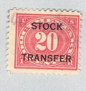 US RD6 Used Revenue Stock Transfer 1 1918 (BP81327)