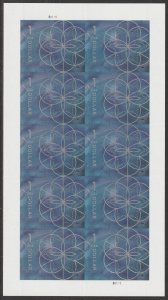 US 5853 Floral Geometry Blue $1 sheet 10 MNH 2024