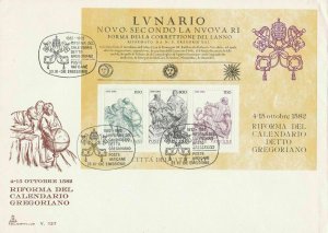 Vatican 1982 Celeb.  Reform of the Gregorian Calendar Stamps Cover ref 22884