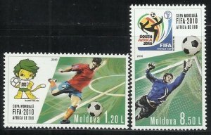 2010 Moldova 706-707 2010 World championship on football South Africa 6,50 €