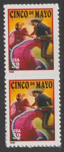 US 3203 Cinco De Mayo 32c vert pair MNH 1998