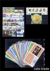 ISRAEL 2023 COMPLETE FULL YEAR 35 STAMPS WITH TAB + 1 SHEET MNH + LEAFLETS