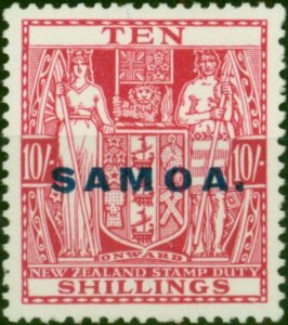 Samoa 1932 10s Carmine-Lake SG173 Superb MNH