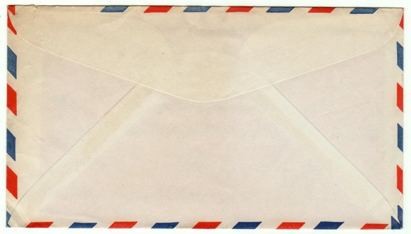 Prexie 3c pair used airmail from Navy 1504 Midway Island, 1949
