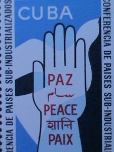 ​CUBA- CONFERENCE FOR SUB-INDUSTRIAL-PEACE-PAIX :MNH VF-VERY OLD KEY STAMP