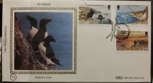 Isle Of Man IOM 1983 Seabirds Definitive Benham Full set to £1 FDC All SHS