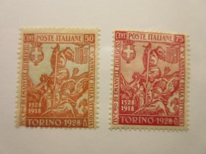 ITALY Scott 204 & 205 MINT LIGHTLY HINGED LotIE Cat $8.75