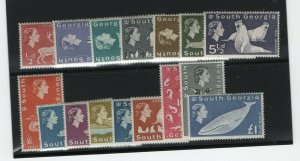 South Georgia #1 - #16 Very Fine Never Hinged Set