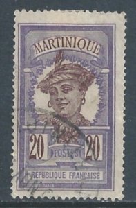 Martinique #73 Used 20c Martinique Woman