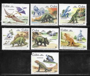 Cuba 2765-2771 Dinosaurs set MNH 2771 DAMAGED