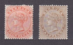 1880 Bermuda 11-12 * MH w1 Queen Victoria 25,00 €