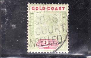 Gold Coast-Sc #33-used-2sh gray grn & car rose-QV-1898-1902-
