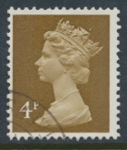 GB  Machin 4p SG X861 2 bands SC# MH41 Used 1988 see scan & details