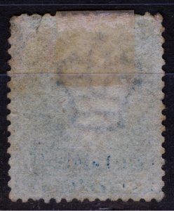 STAMP-1855, dark Blue SG23a,  Perf 14 Big Crown Fine,