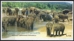 Thematic stamps sri lanka 2004 ELEPHANT ORPHANAGE M/S mint