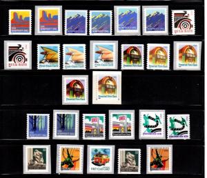 #2902-2912B, 3132, 3207-3229, 3447-3770 American Culture Coil singles Set/27 MNH