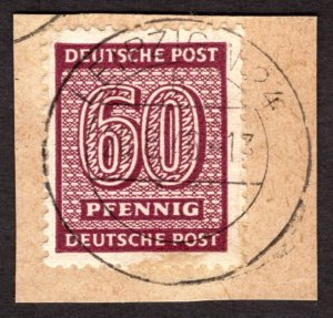 1945, Germany, West Saxony, 60pf, Used, Mi 137Y