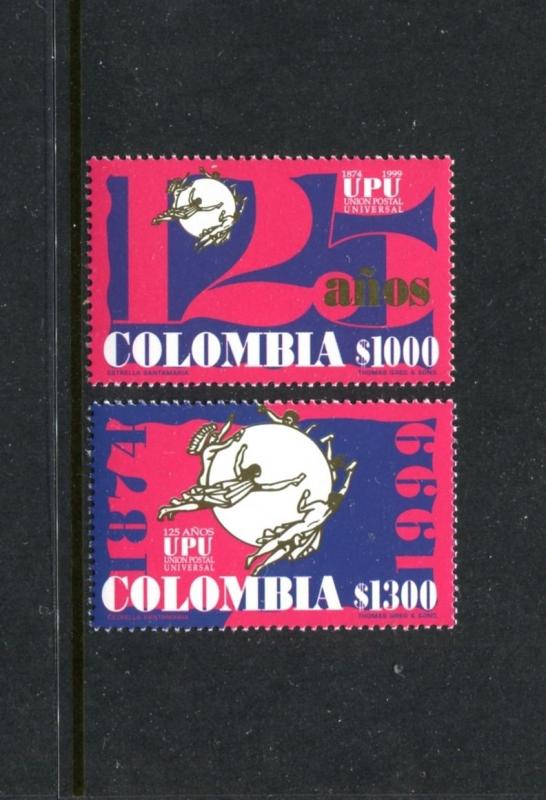 Colombia 1161-1162, MNH, UPU 125th Ann 1999. x23459