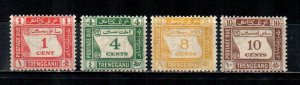 Malaya - Trengganu #J1-J4  MNH  Scott $275.00