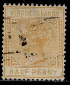 BRITISH VIRGIN ISLANDS QV SG26, ½d yellow-buff, FINE USED. Cat £85.