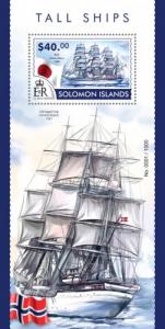 SOLOMON ISLANDS 2015 SHEET TALL SHIPS BOATS slm15310b