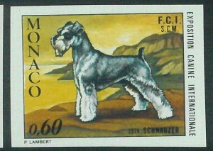 83893 - MONACO - STAMPS: Dallay  #  998  IMPERF N/D  - MNH  Dogs 1974 Shnauzer
