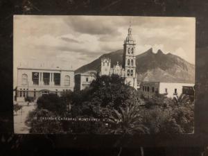 1941 Monterrey Mexico RPPC Postcard Cover To Chicago USA Casino & Cathedral