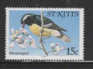 ST. KITTS #55 1981 15c BANANAQUIT MINT VF NH O.G