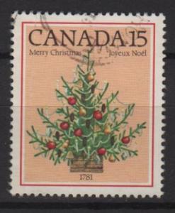 Canada  1981 - Scott 900 used - 15c, Christmas tree in 1781 