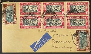 South Africa Cover Johannesburg to Germany postmarked 7-1-39