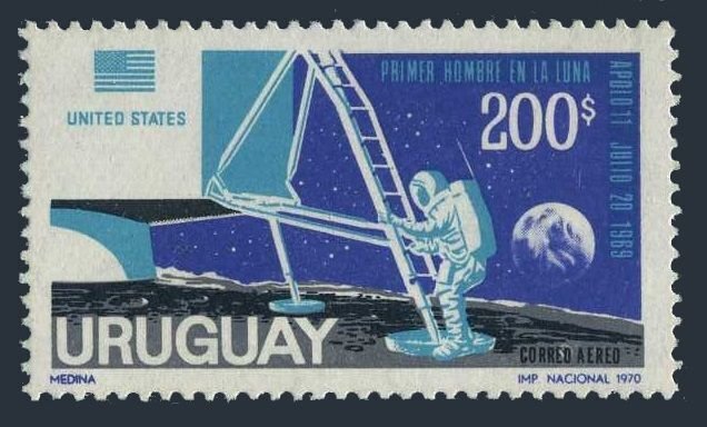 Uruguay C372, MNH. Michel 1174. Man's 1st landing on Moon, Neil Armstrong. 1970.