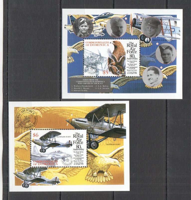 Ss0114 1998 Dominica Transport Aviation The Royal Air Force Birds 2Bl Mnh