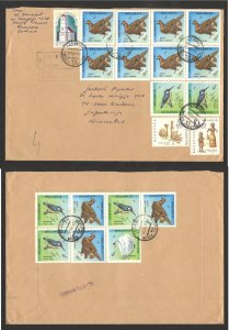 BELARUS TO SERBIA - R LETTER  (cca 23x16cm)- MULTIFRANKED - BIRDS - 2001.