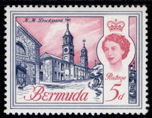 BERMUDA QEII SG167, 5d grey-blue & rose, NH MINT. Cat £1.25.