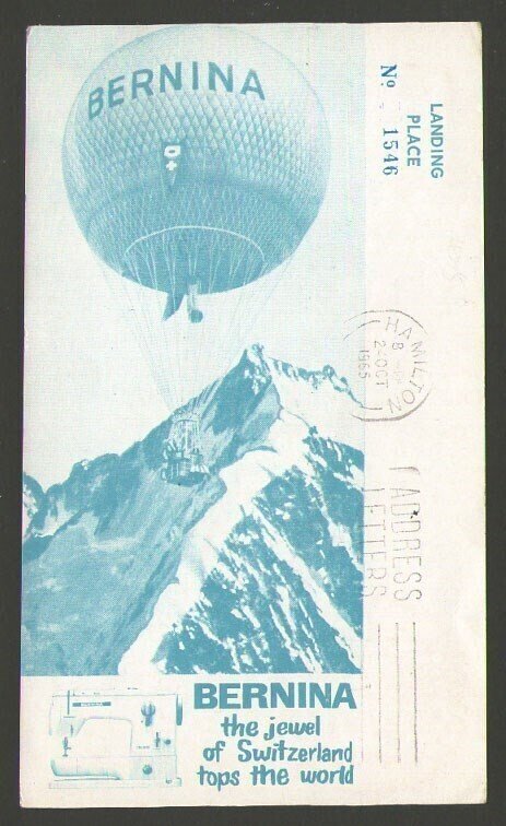 New Zealand 1965 First Balloon Post Card
