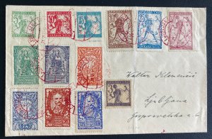 1920 Ljubljana Slovakia Colorful Cover Locally Used Sc#71-84