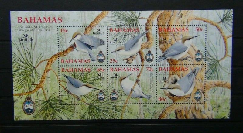 Bahamas 2006 Bird life International Bahama Nuthead Miniature Sheet MNH