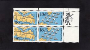 1937-1938 Yorktown & VA capes, MNH UR-ZIP blk/4