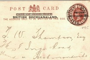 BECHUANALAND QV Stationery Card GB Overprint Francistown H65 1902 MA850