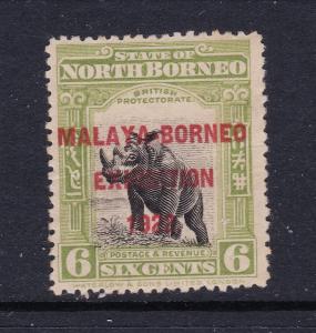 North Borneo the MNG 6c from the 1922 Exhibition set
