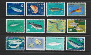 FISH - JAPAN #860-71   MNH