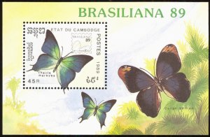 Cambodia 1989 BUTTERFLIES Scott #1004 Mint Never Hinged