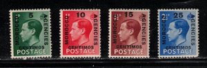 MOROCCO AGENCIES Scott # 78-81 MH - KEVIII With Overprint & Surcharge