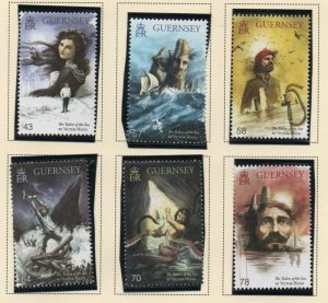 Guernsey Sc 1333-1338 2016 The Toilers of the Sea by Hugo stamp set mint NH
